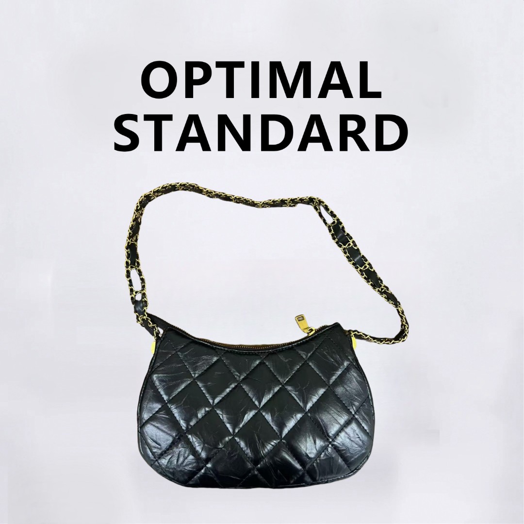 夏梵希（冬季上新）菱格纹黑色7726斜跨包尺寸24-6-13真皮时尚百搭