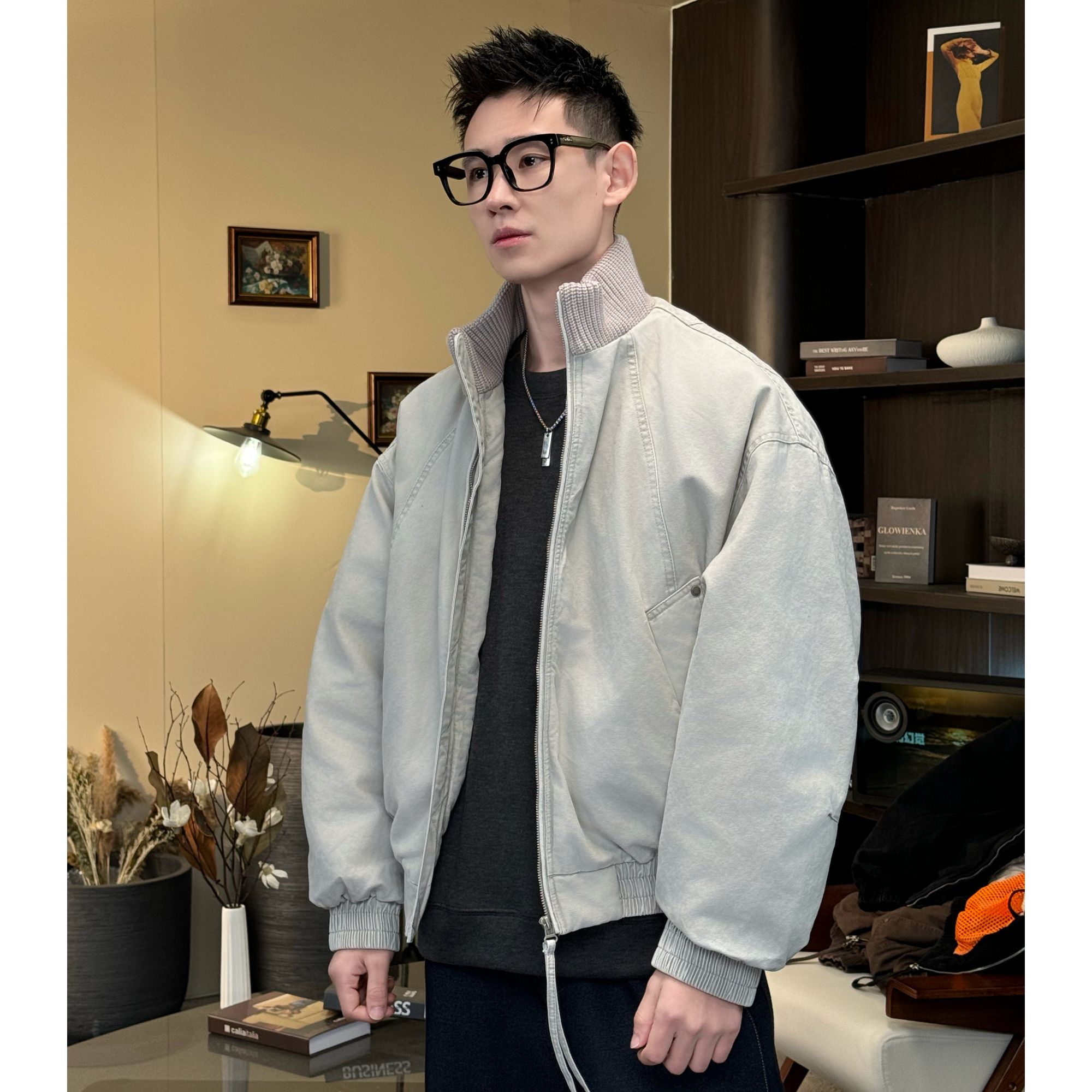 重磅洗水100棉轻奢潮牌90白鸭绒羽绒服短款时尚夹克羽绒服