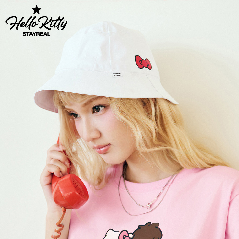 STAYREAL凯蒂Hello Kitty联名奇想防泼水渔夫帽无性别男女休闲