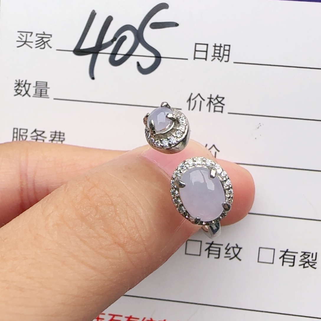 翡翠戒指银S925镶嵌q