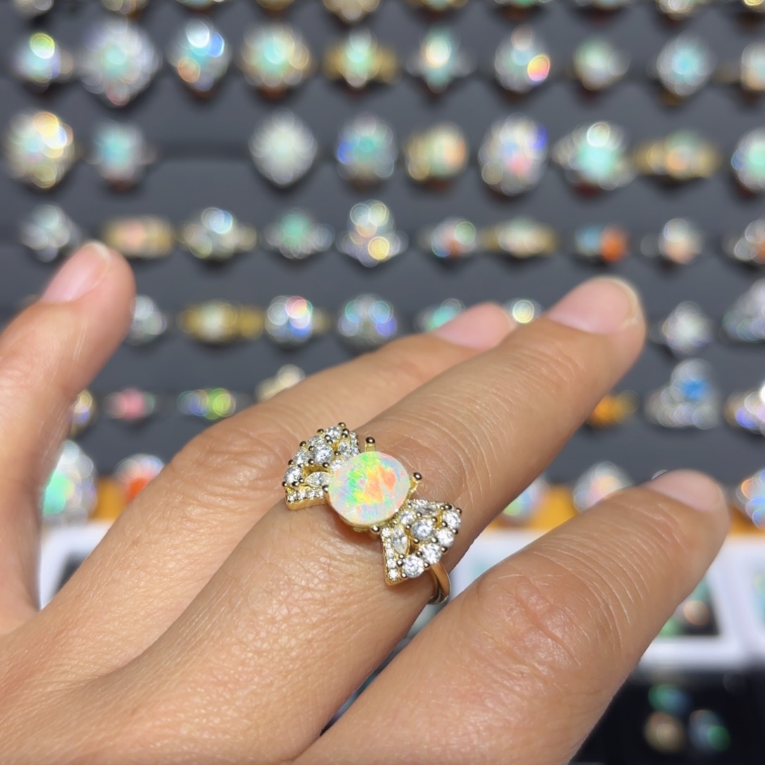 欧泊银S925镶嵌戒指