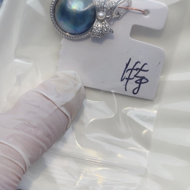 拼合珍珠（马贝珠）颈饰银S925镶嵌