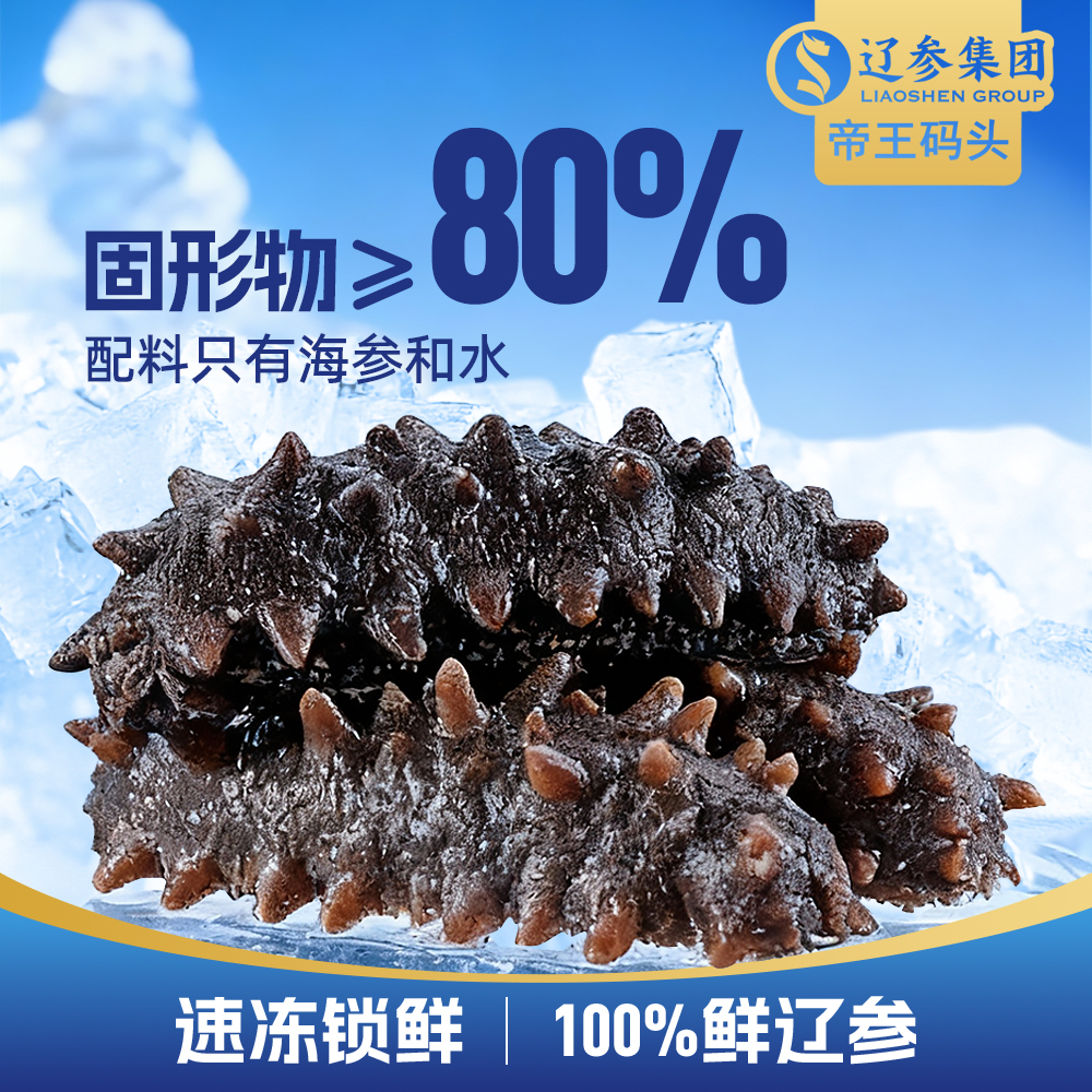 帝王码头即食辽参鲜果4斤大连即食海参冷链产地直发新鲜