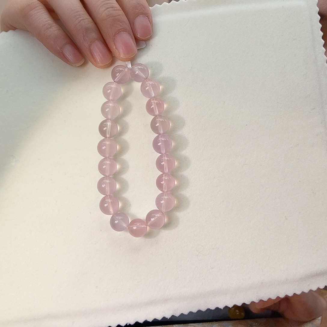 芙蓉石手链未镶嵌素圈