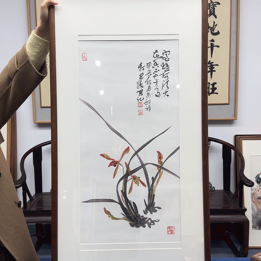 国画王果胜兰花100*50