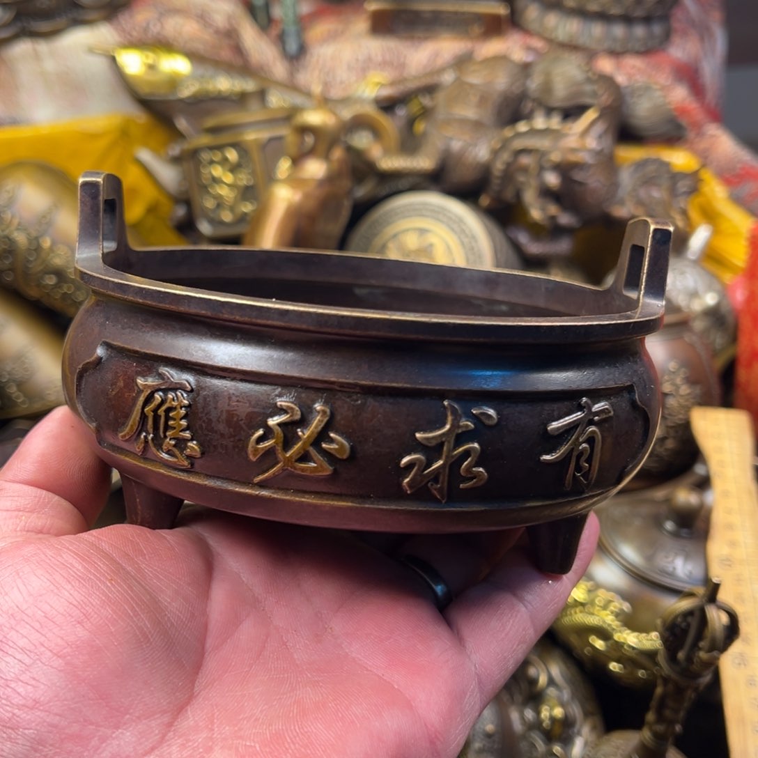 茶壶香炉铜器摆件