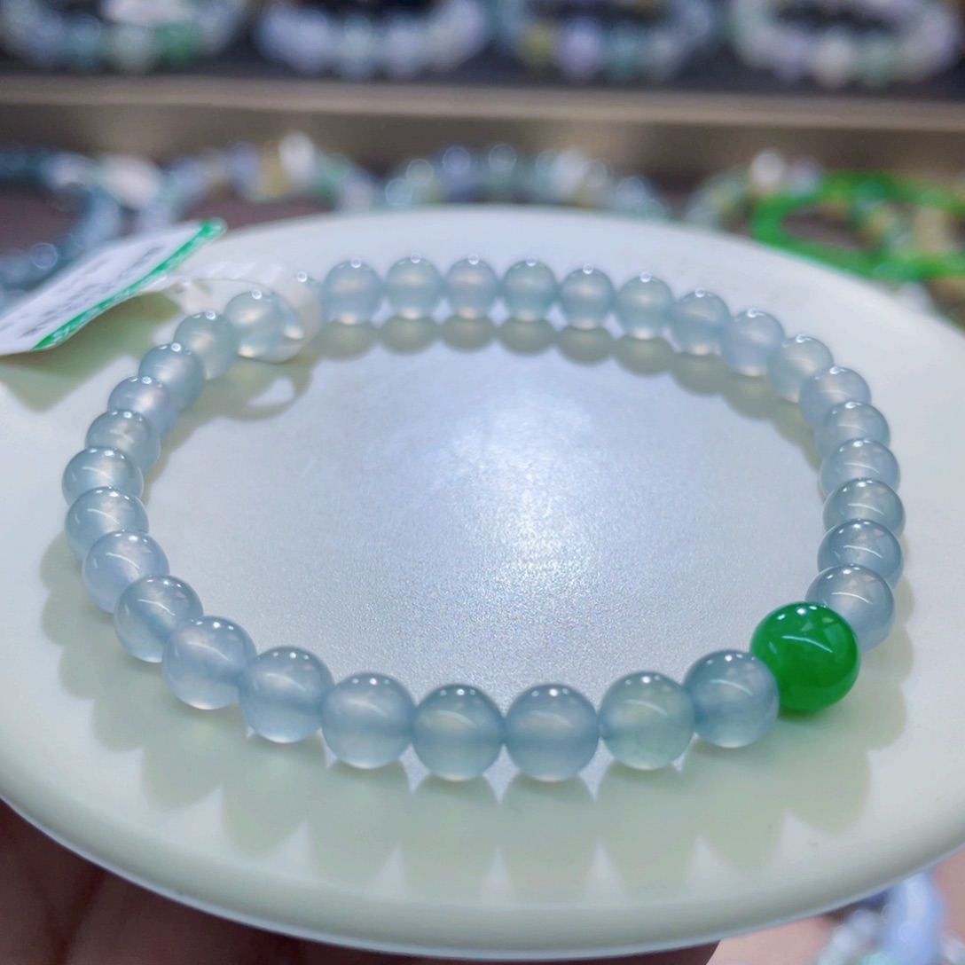 未镶嵌手链翡翠蓝钢