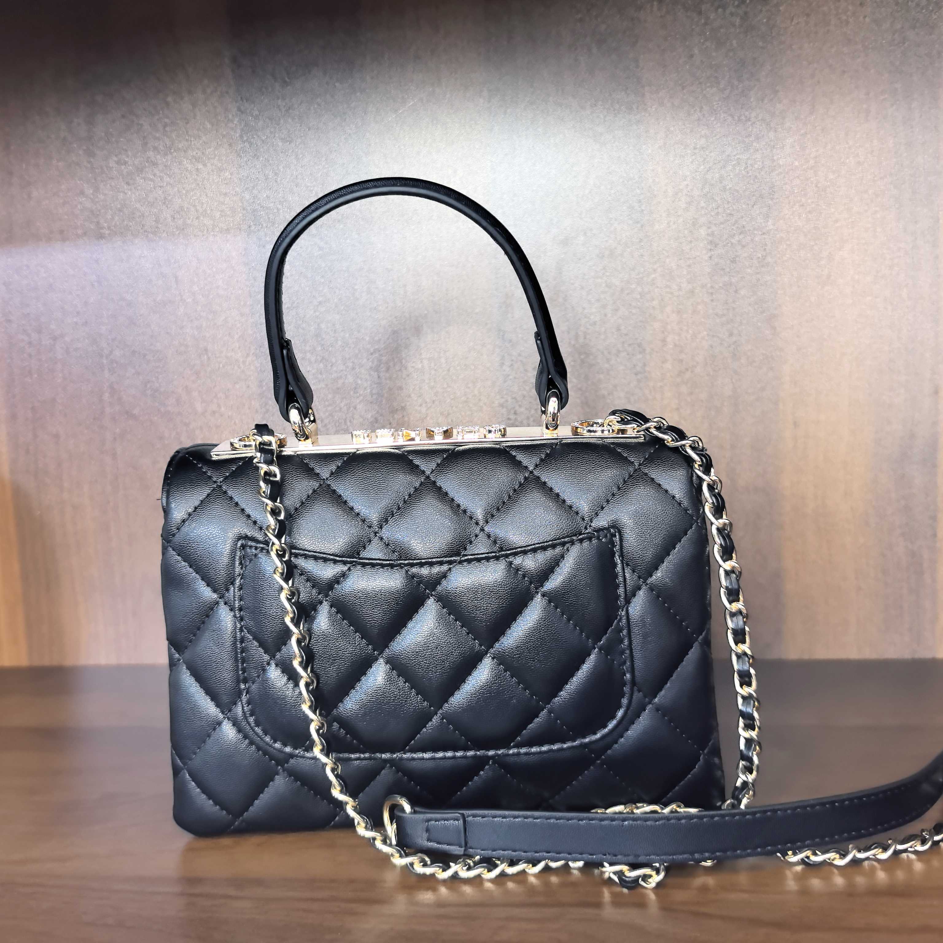 薇薇手工真皮包1021-20-黑色-长20x高14-手提横字香A36