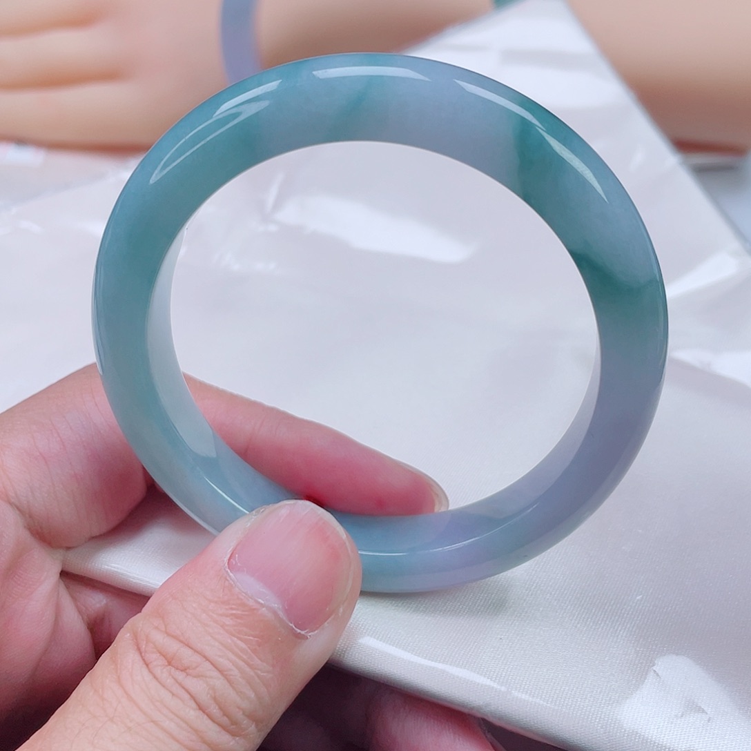 翡翠未镶嵌手镯手镯53.7