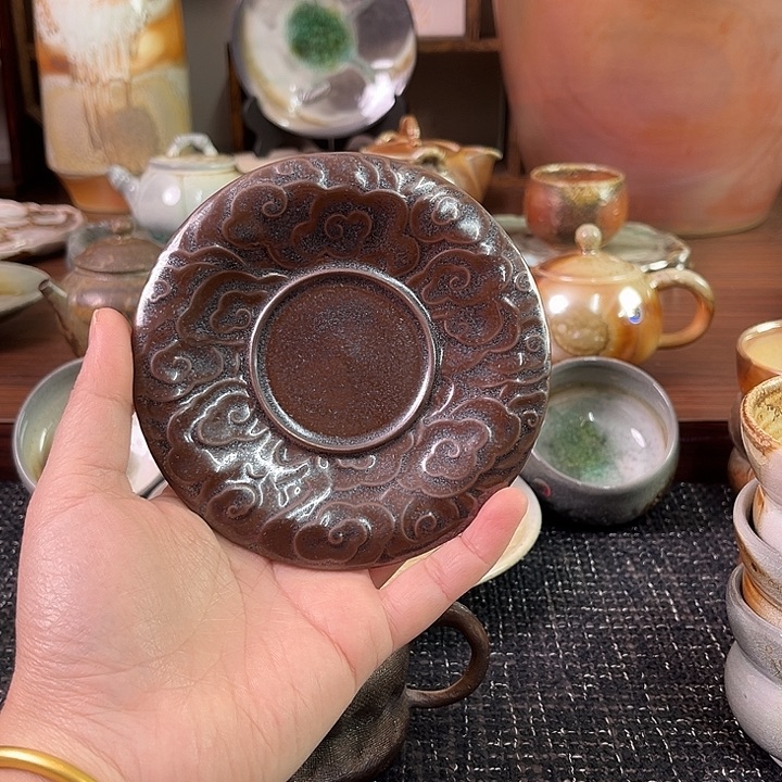 祥云杯垫紫金11厘米
