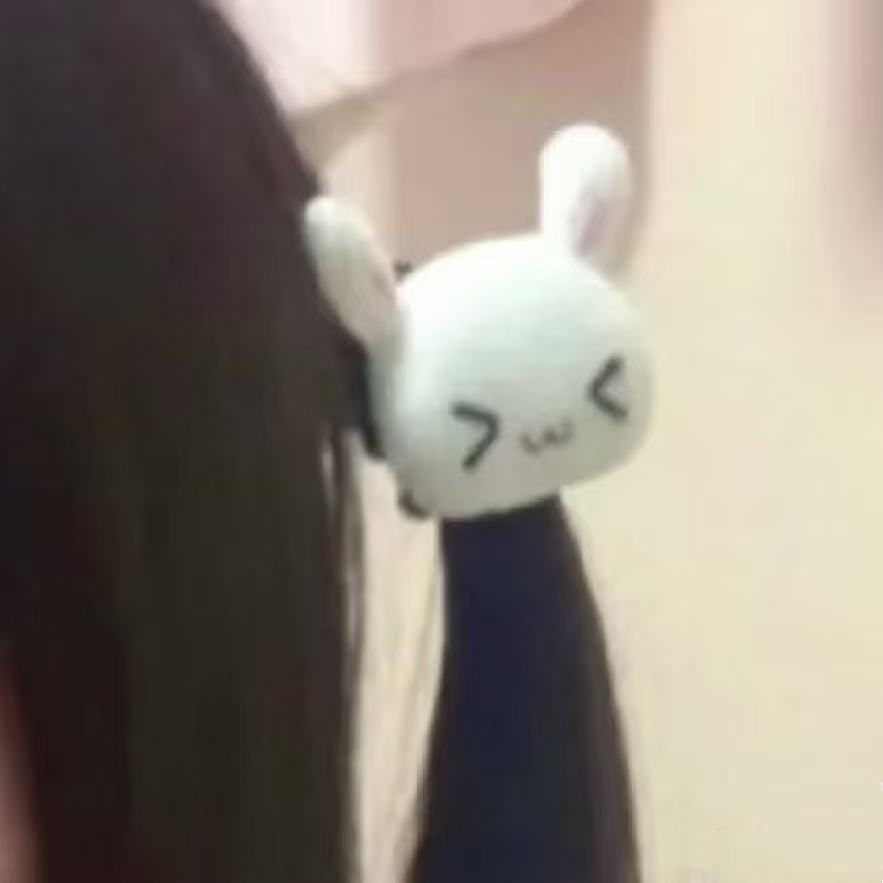 宅系可爱小兔子发圈头绳萝莉少女软萌甜妹洛丽塔头饰学生发饰发圈