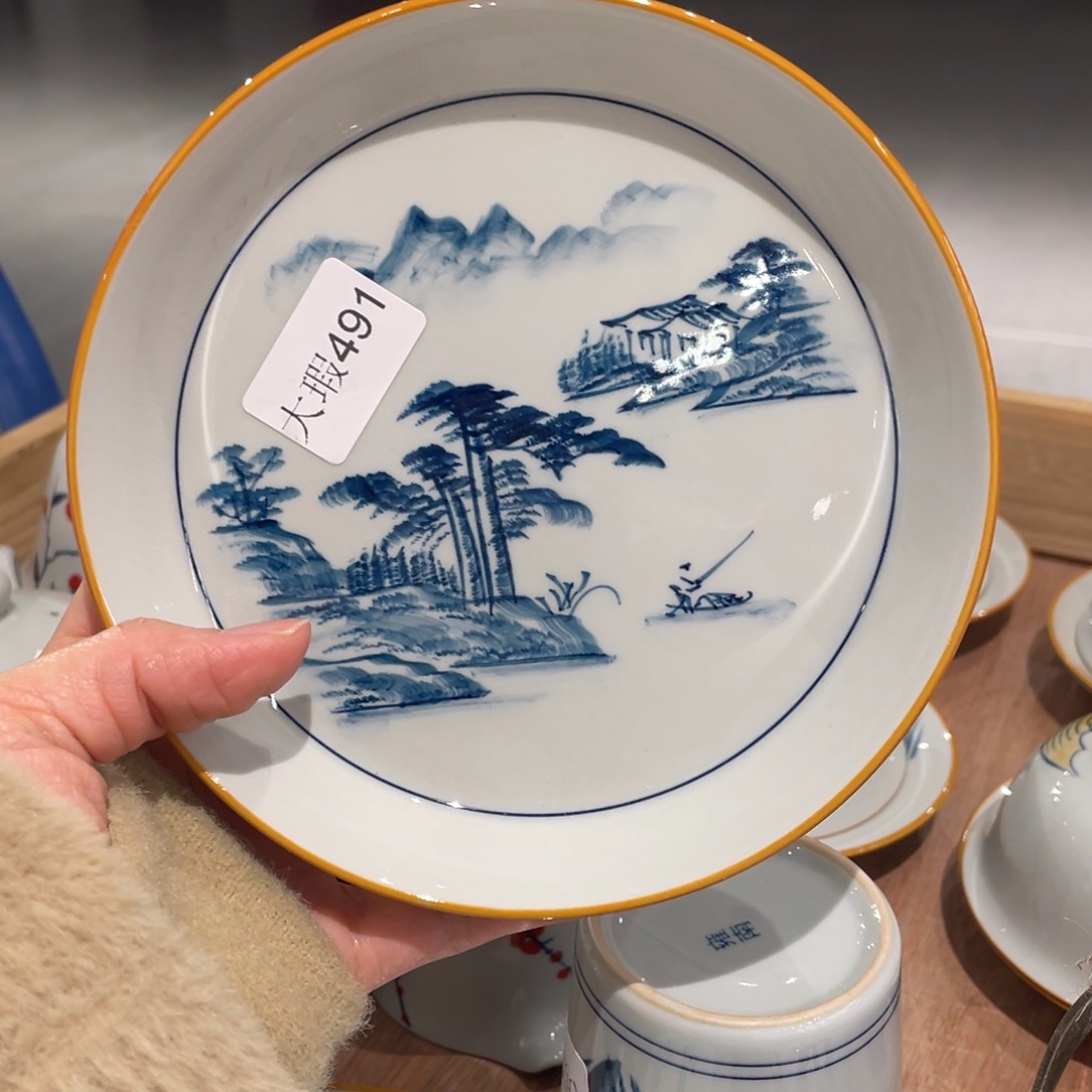 有瑕釉下彩纯手绘