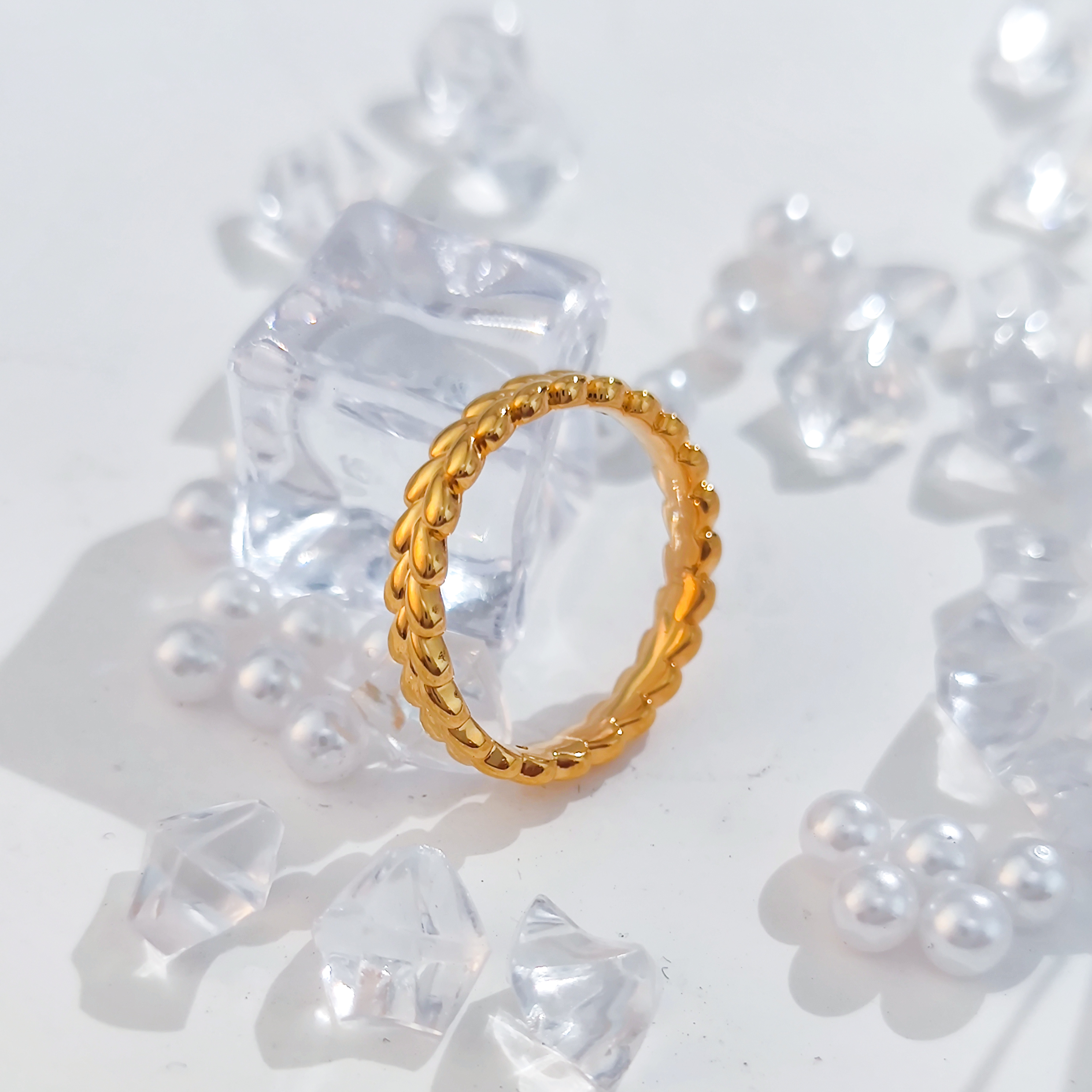 【飘飘精选】足金999 麦穗戒指1.08 16#