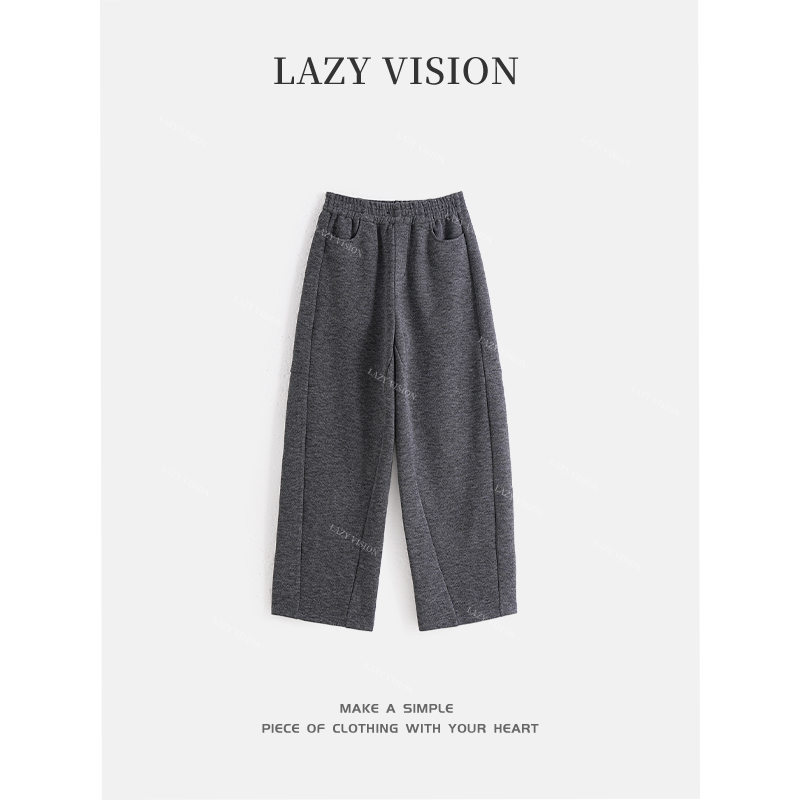 LAZYVISION*直筒双层复合百搭女士休闲裤ZMD-31146