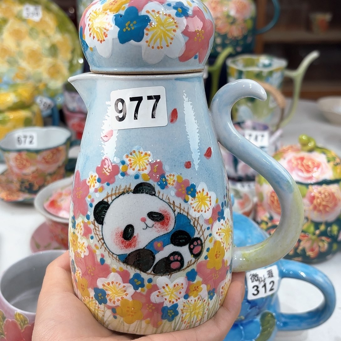 景德镇手绘高温釉下彩陶瓷茶具