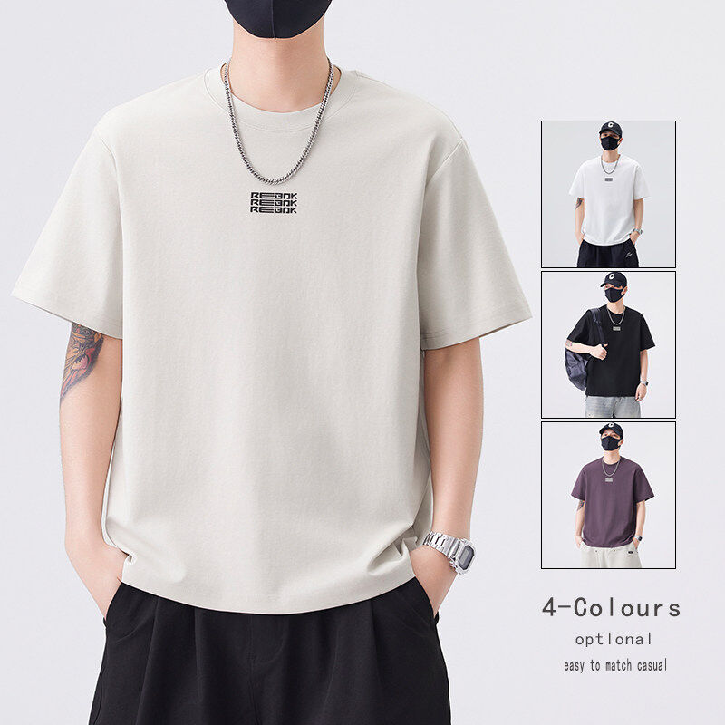 【液氨棉 冰感透气】2025夏季休闲T恤宽松时尚潮流男士短袖T66010