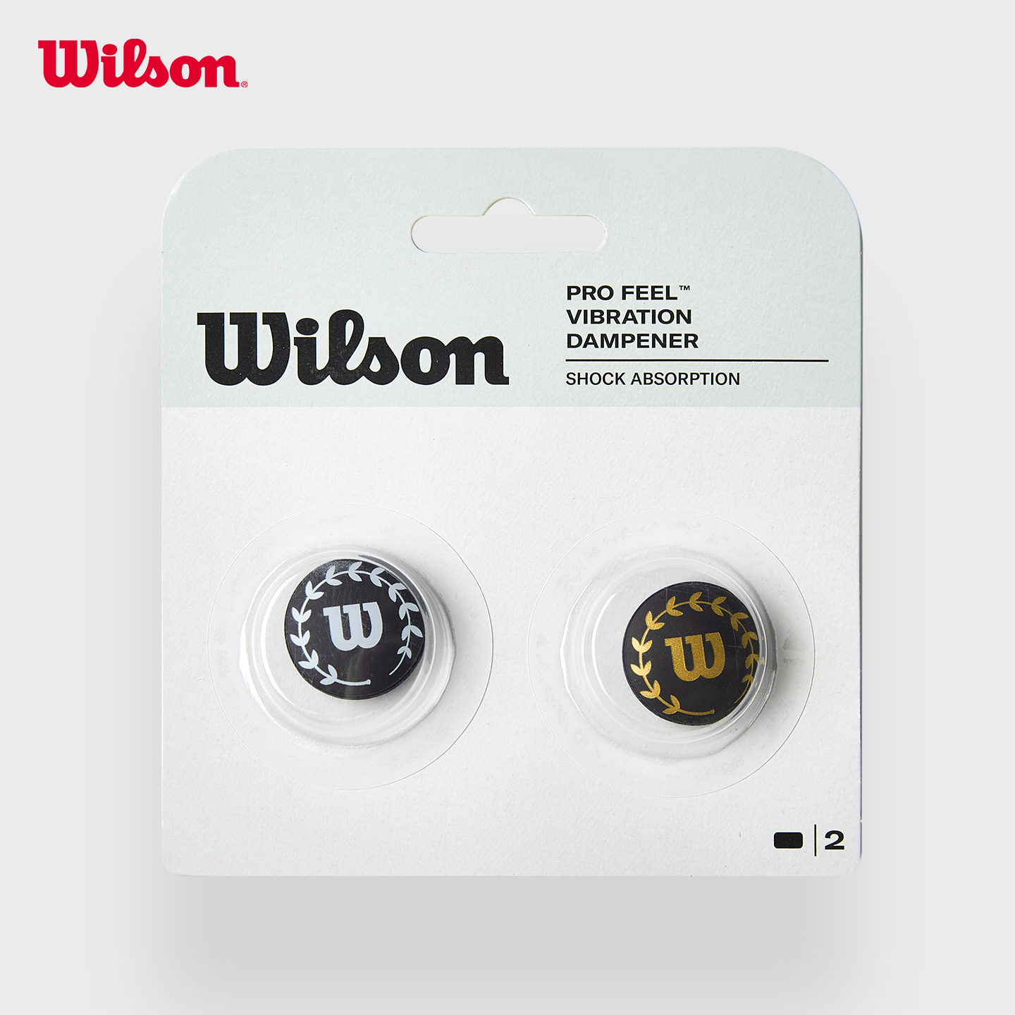 Wilson威尔胜避震器网球拍减震器黑金logo缓震器2粒装球拍避震器