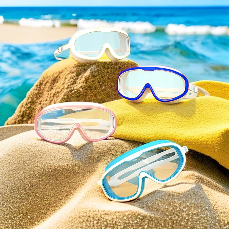 成人大框休闲泳镜防水防雾高清专业护目镜男女童儿童一体游泳眼镜