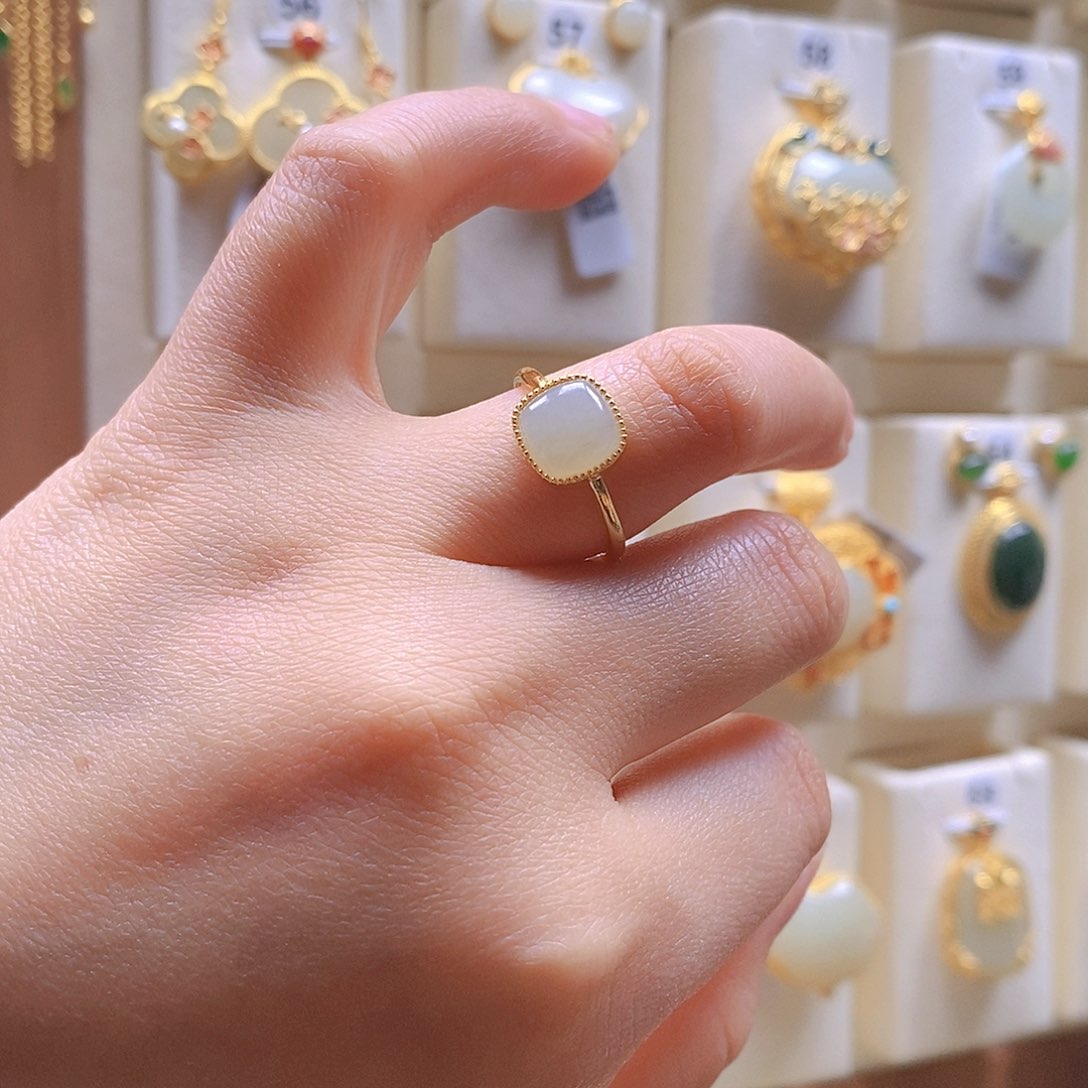 和田玉颈饰银S925镶嵌