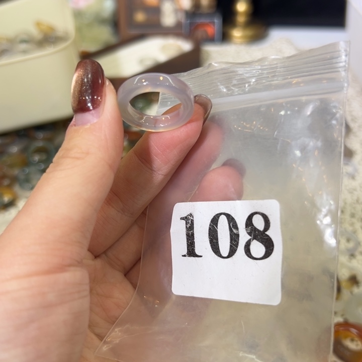 玛瑙/玉髓合金戒指108港12