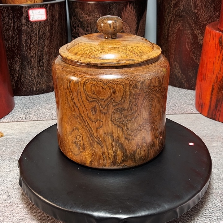 策***腾花梨木茶叶罐一个包邮