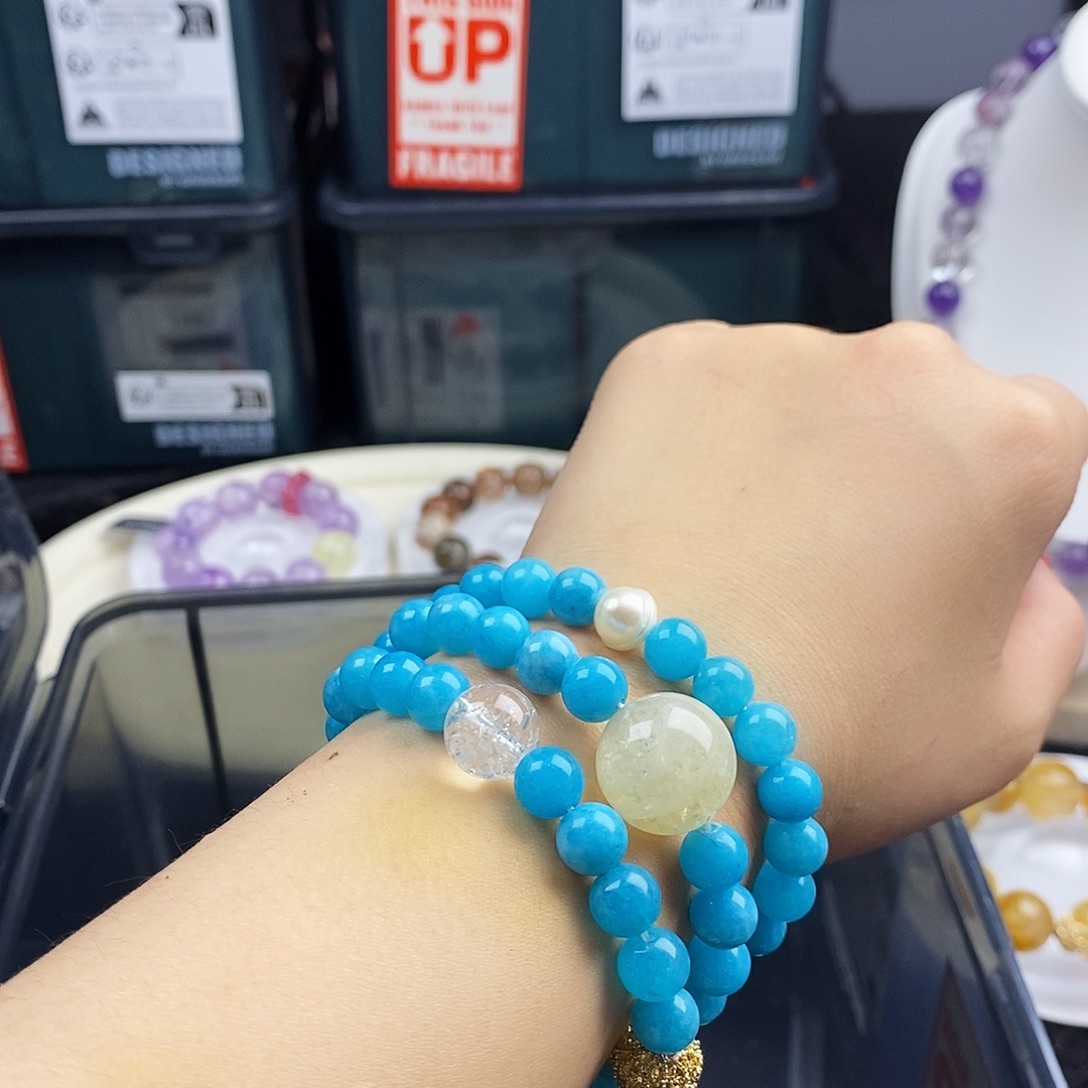 水晶手链银S925镶嵌