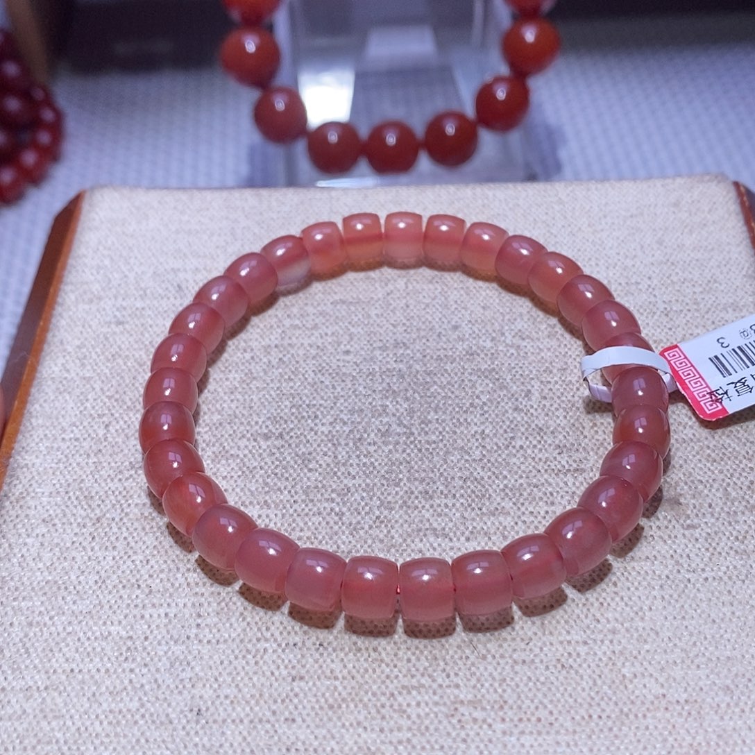 南红玛瑙未镶嵌手串卡7