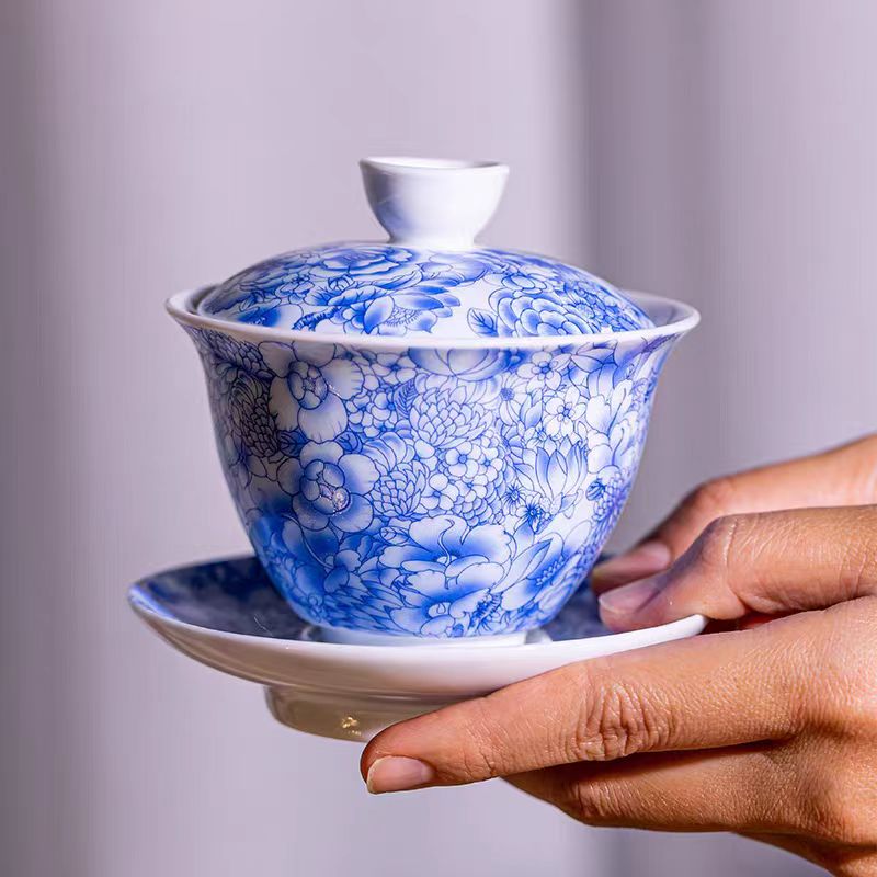 D630-青花三才盖碗SD