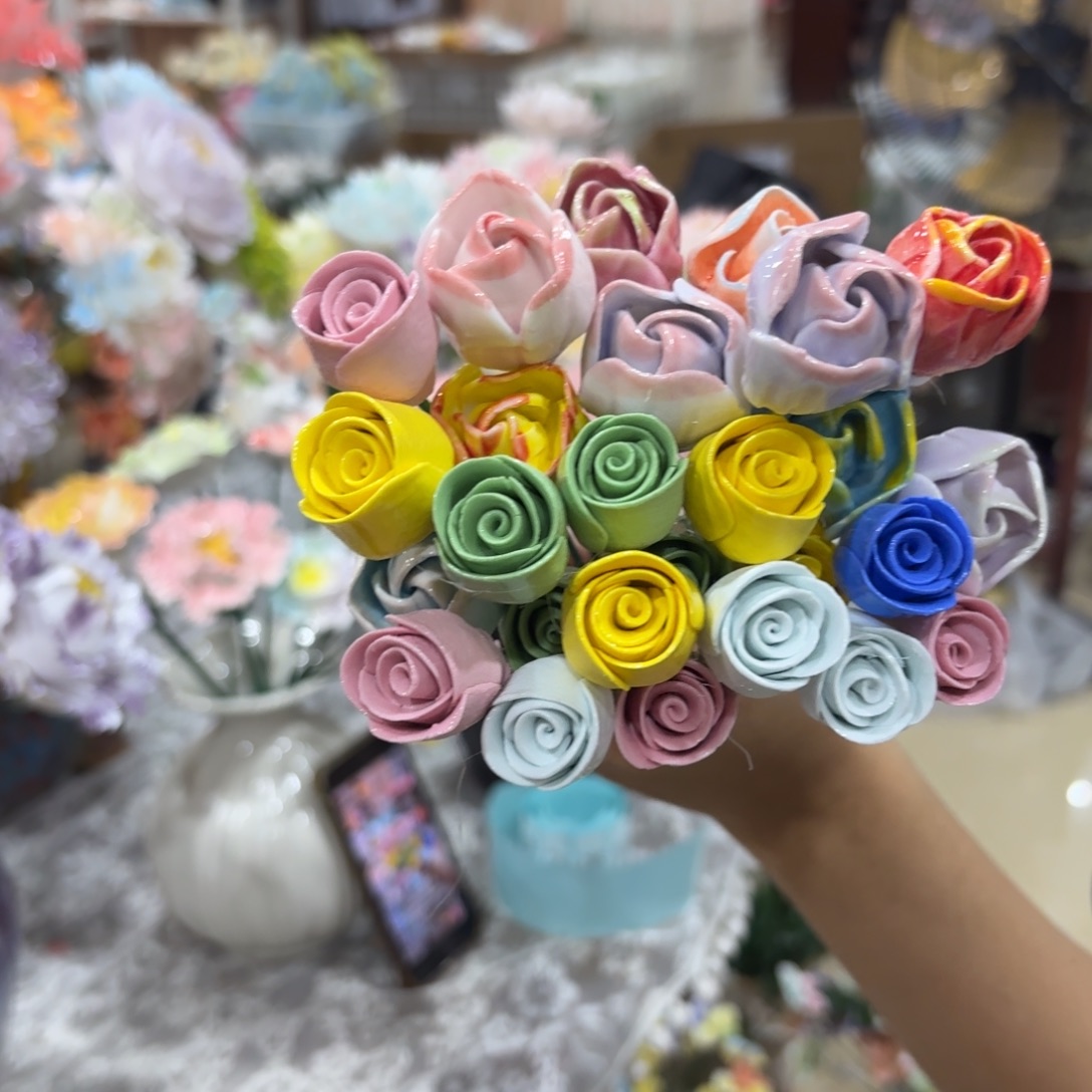 陶瓷花，20元发货，退款拉黑5朵