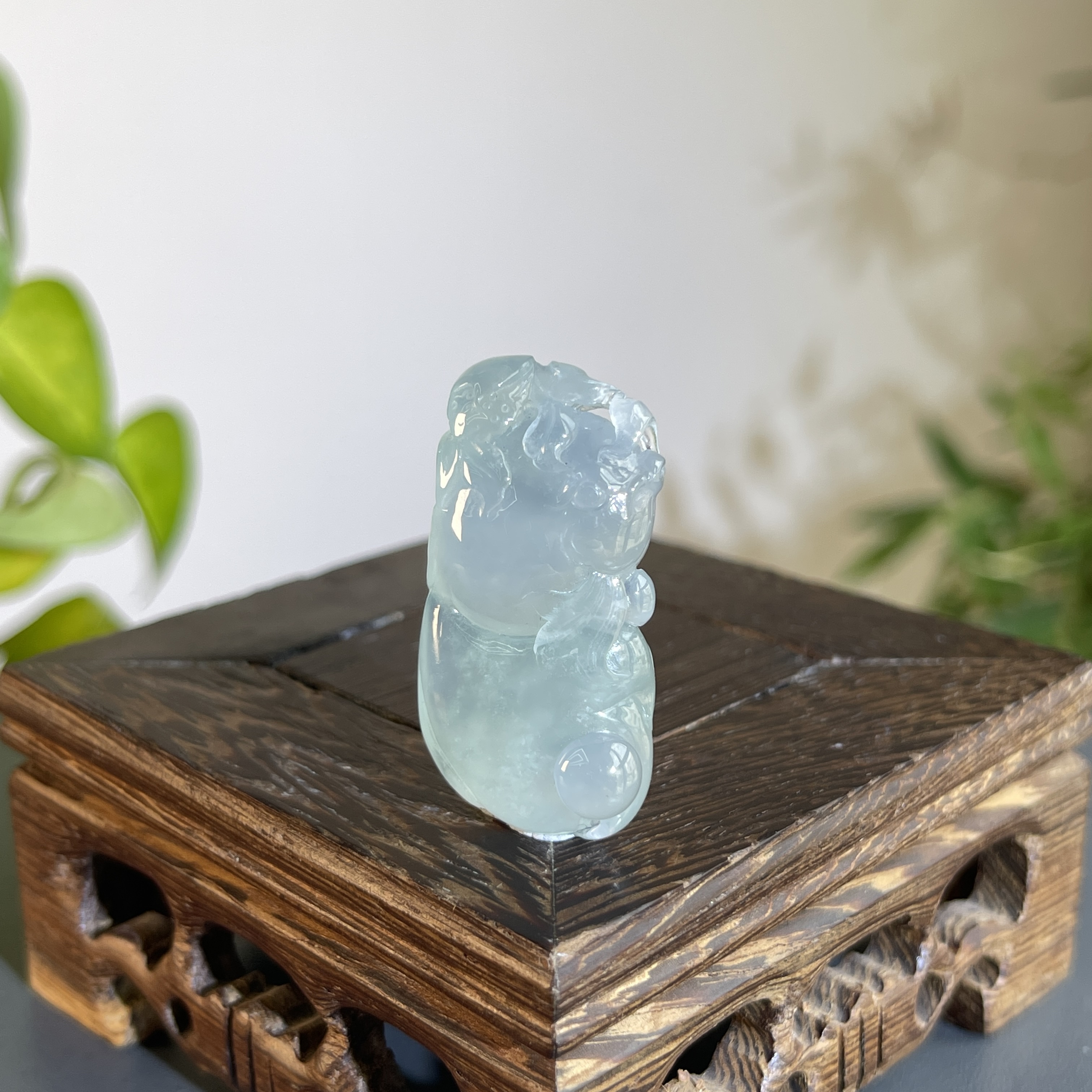 JXB14-133 天然缅甸A货翡翠 年年有余