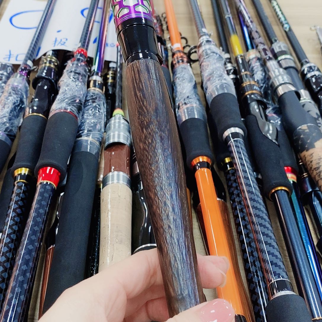 紫色直柄路滑2.1米路亚竿