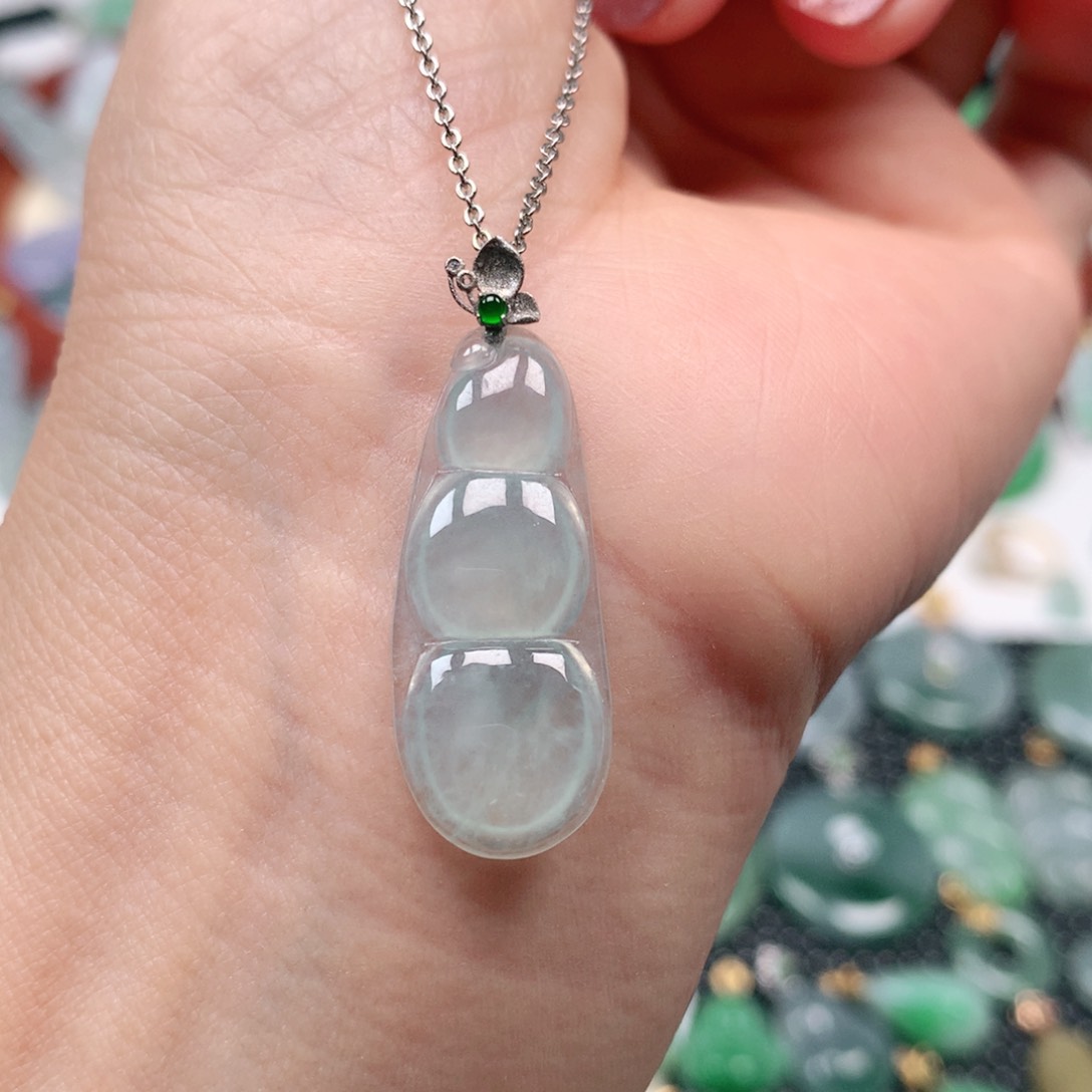 【闪购商品】翡翠吊坠(不含链)18K金镶嵌