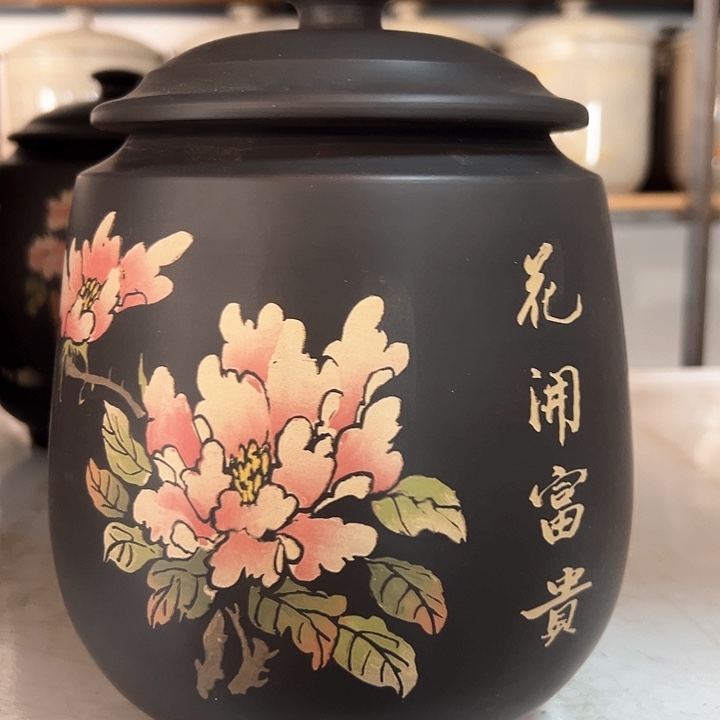 壶建水紫陶花开富贵