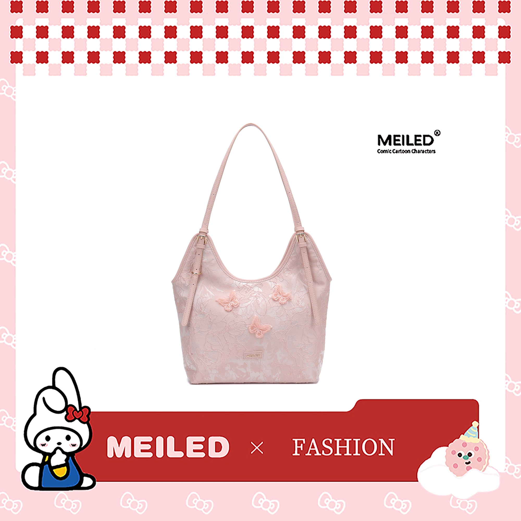 【GLI 婉瑜甄选 】MEILED轻奢时尚百搭蝴蝶结单肩斜跨女包H10435