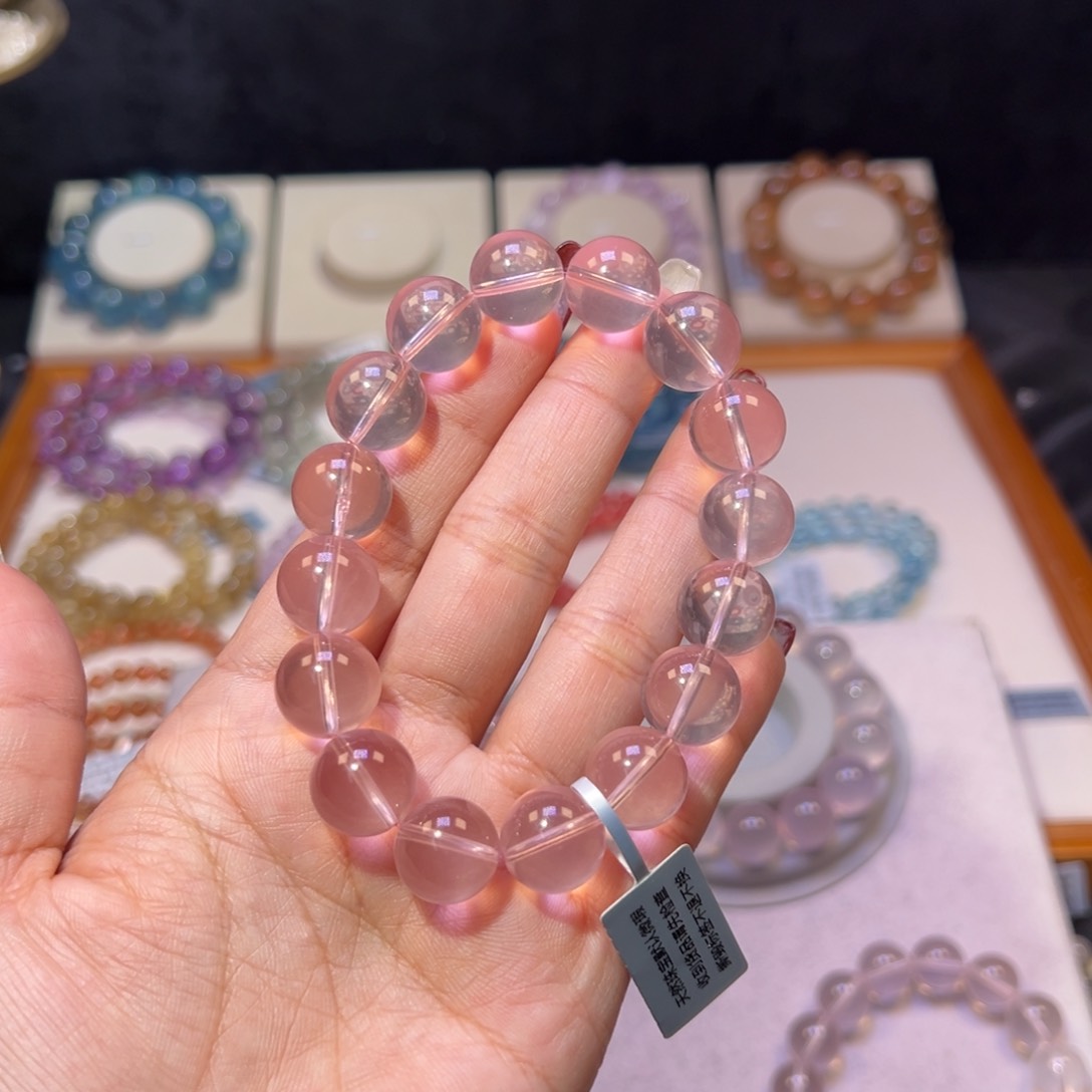 水晶手串未镶嵌小***D顶货星光马粉13.6m m