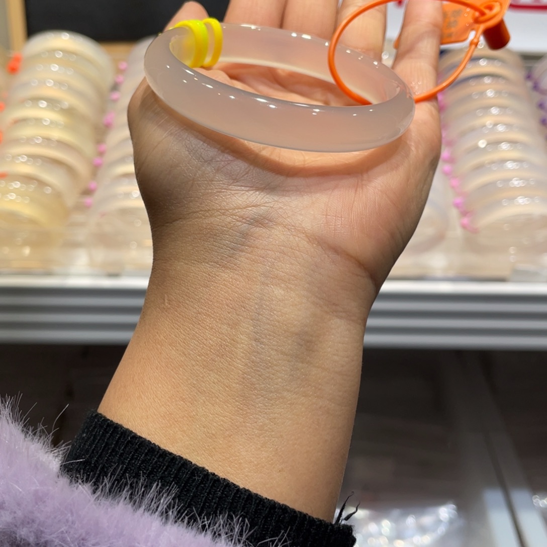 惜***玛瑙/玉髓未镶嵌手镯@定向香槟金@【59.4】