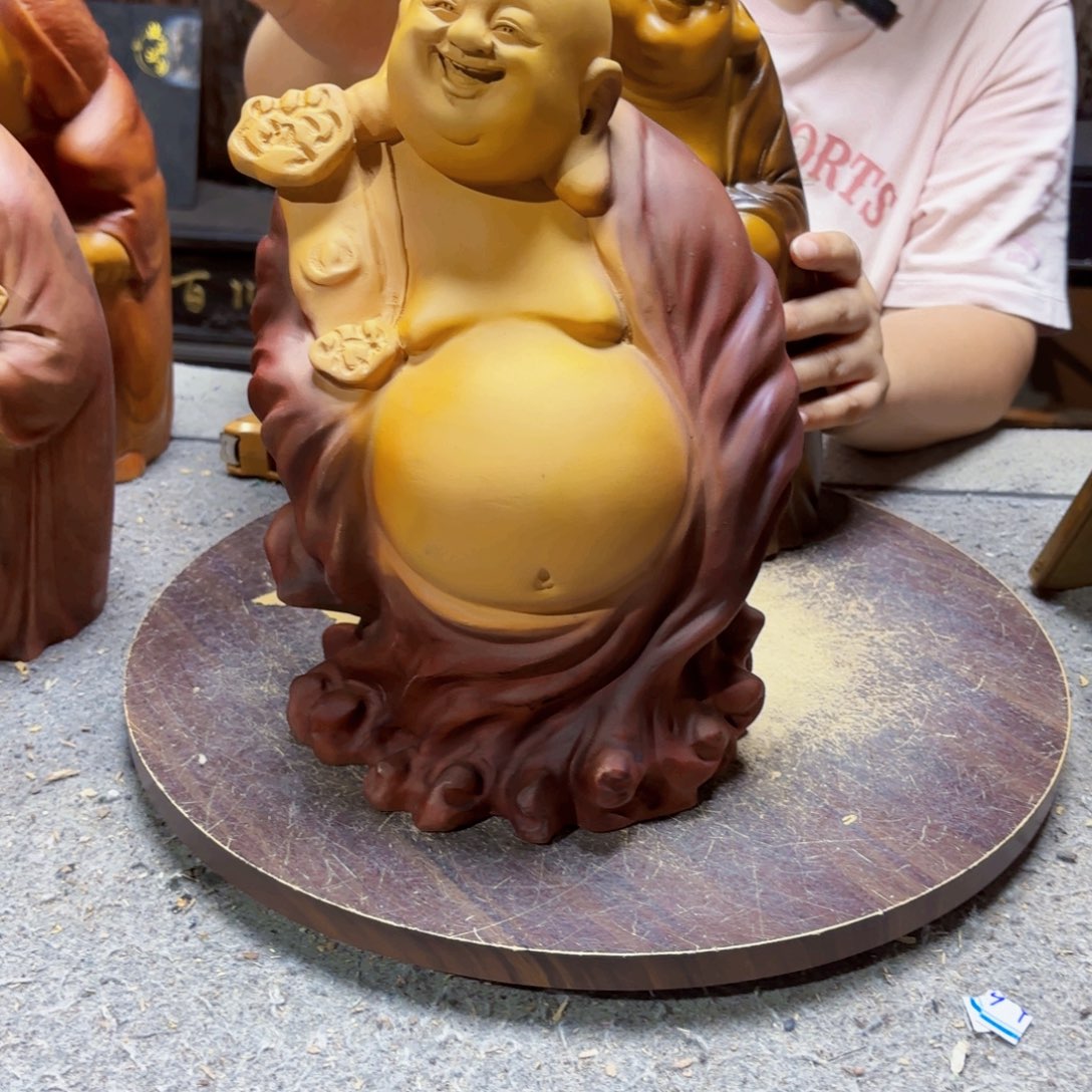 仁***者香樟木如意弥勒佛