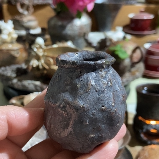 杯小花器柴烧裸烧手作品