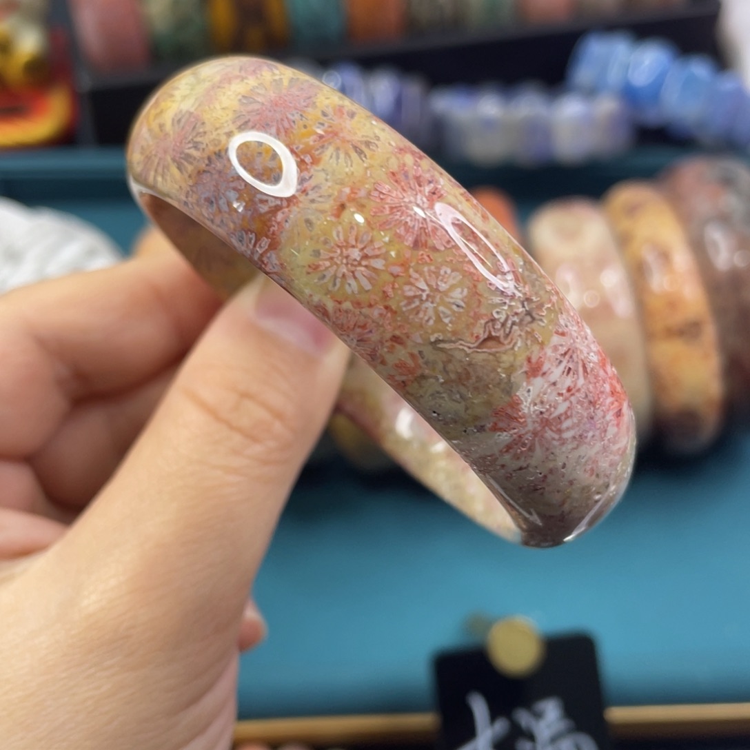 未镶嵌手镯硅化玉