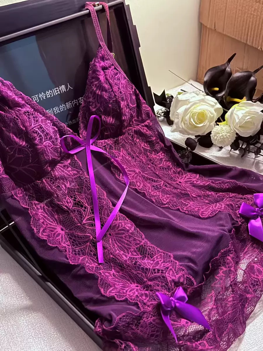 家居服夏季女黑色胸垫性感粉色套蕾丝吊带女款性感睡衣红色战袍