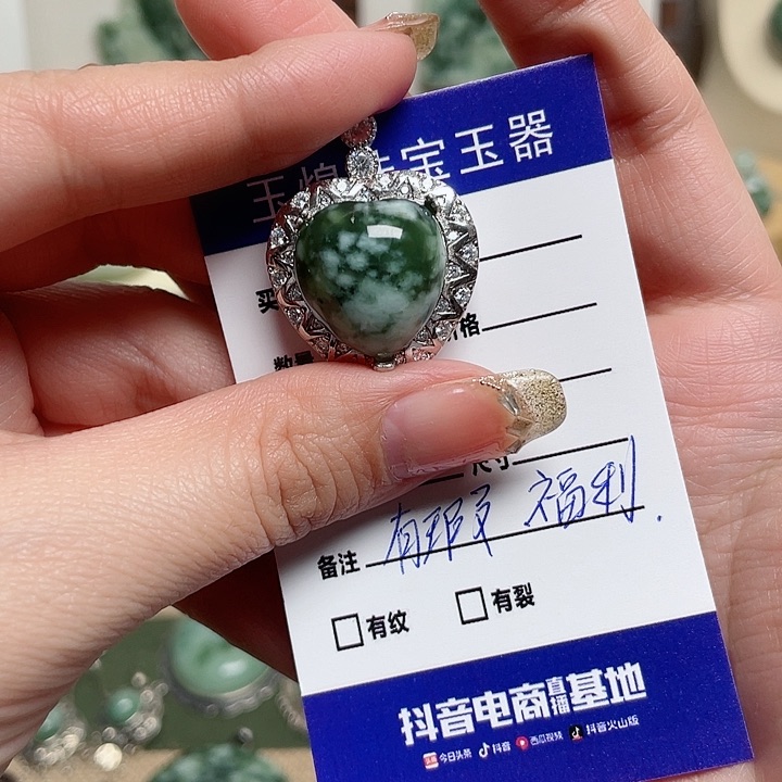 透闪石-蛇纹石玉颈饰银S925镶嵌