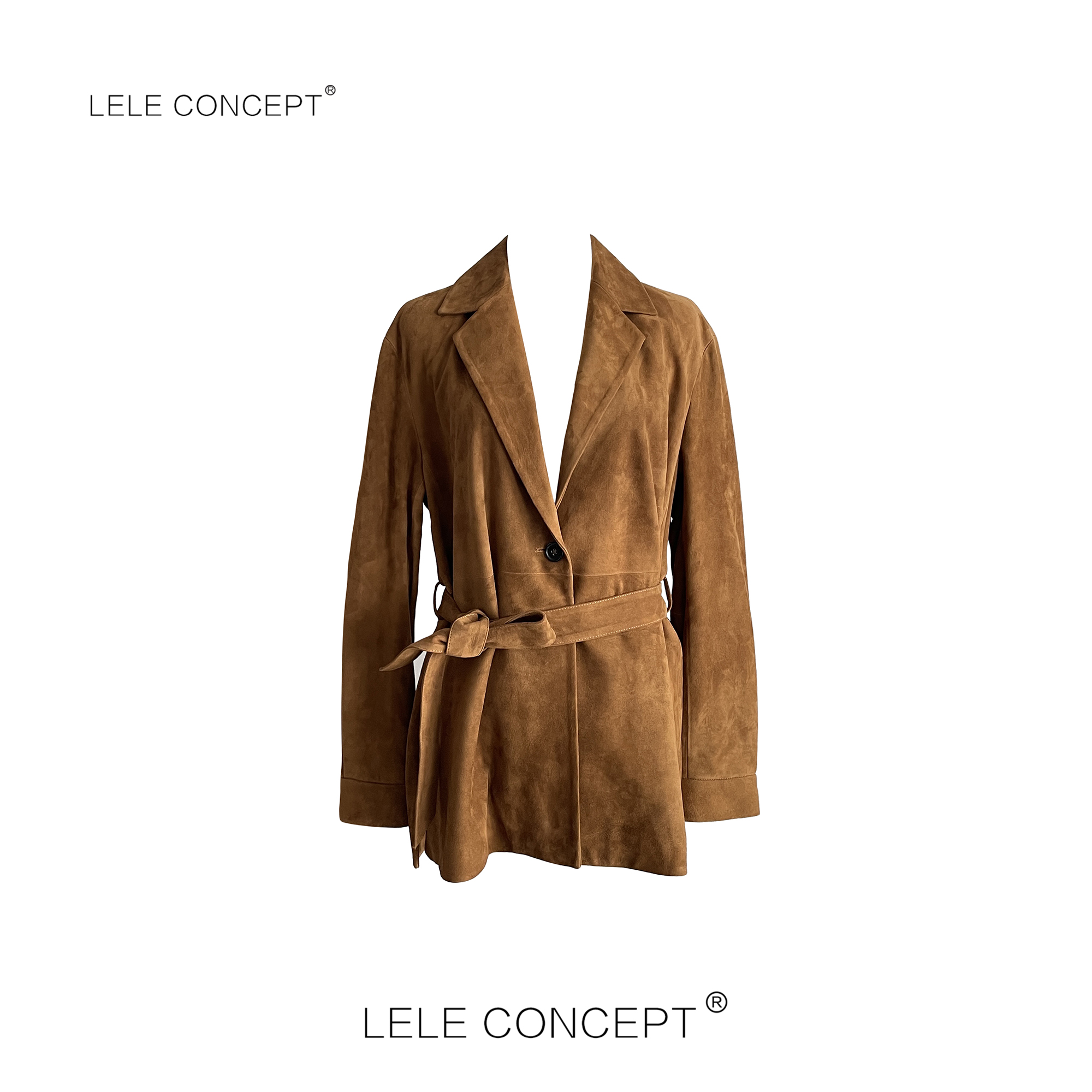 LELE CONCEPT | 【如一】轻奢气质高级感腰带款皮西服P0115