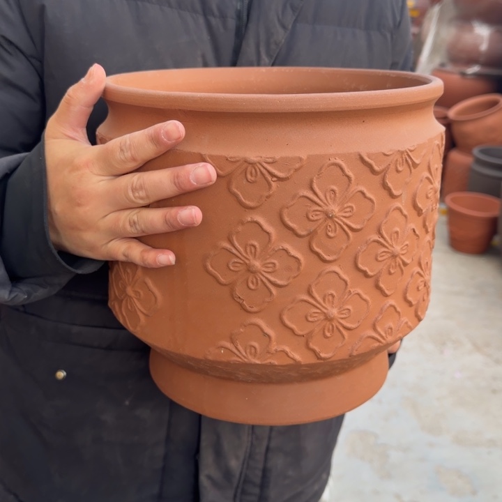 花盆紫砂口25高25宜兴紫砂 粗糙正常