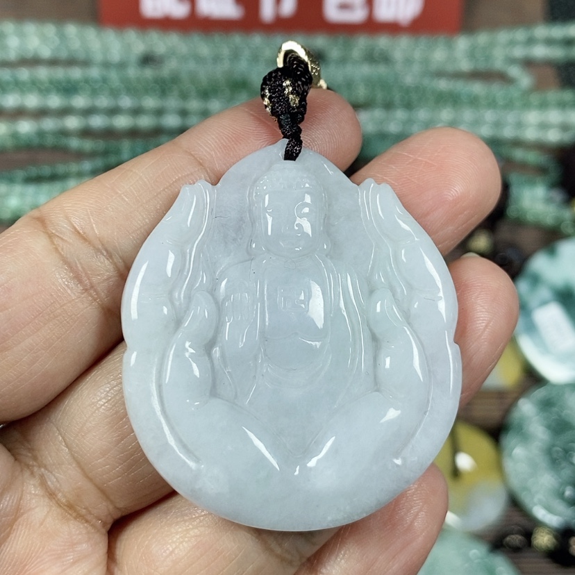 【闪购商品】翡翠颈饰未镶嵌玉吊坠翡翠玉阿弥陀佛