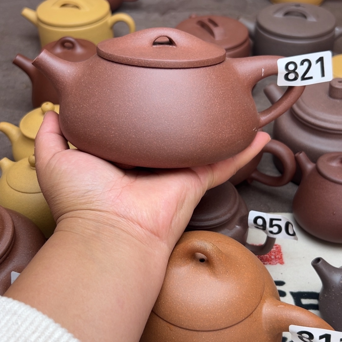 紫砂茶壶紫泥半手工550cc左右瑕疵