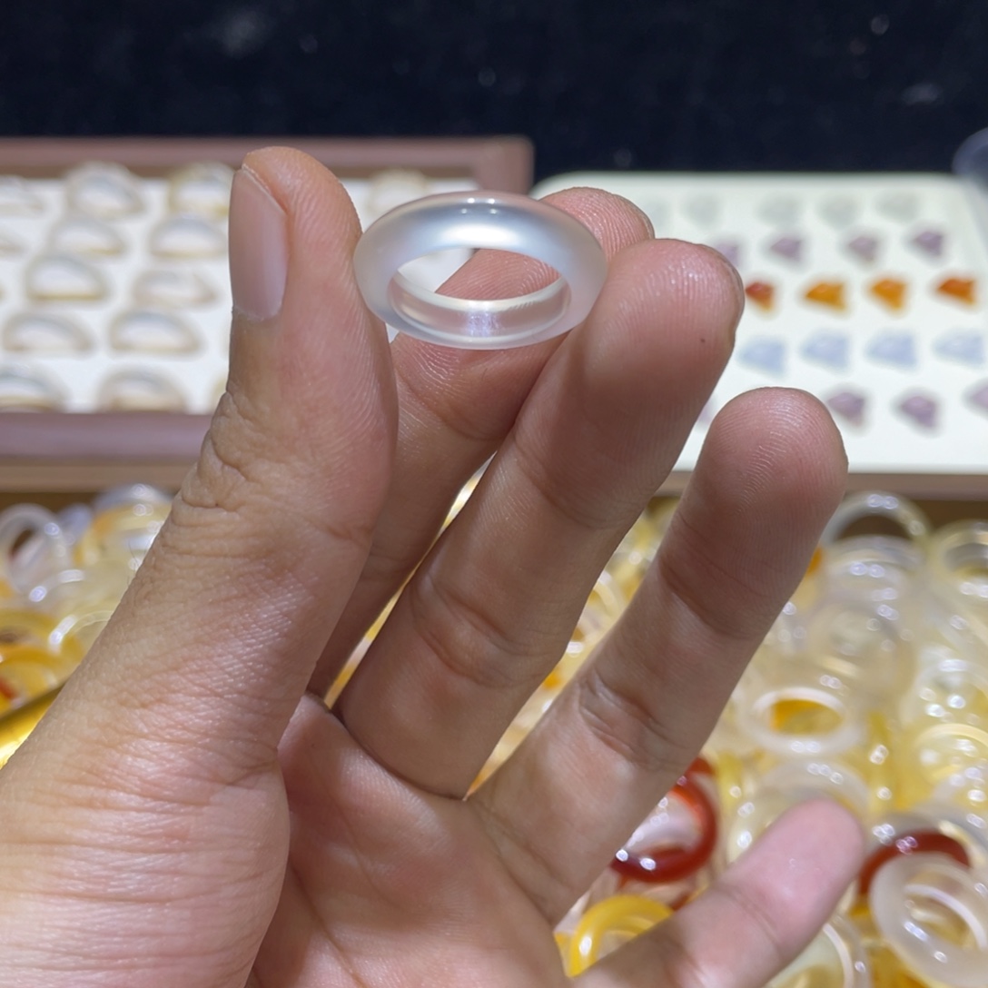 玛瑙/玉髓合金戒指10号港11