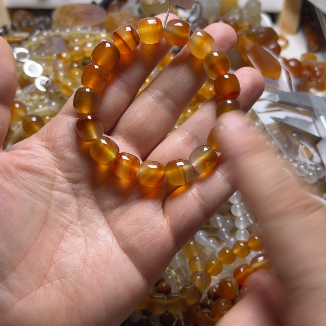 星***垂玛瑙/玉髓未镶嵌颈饰0011