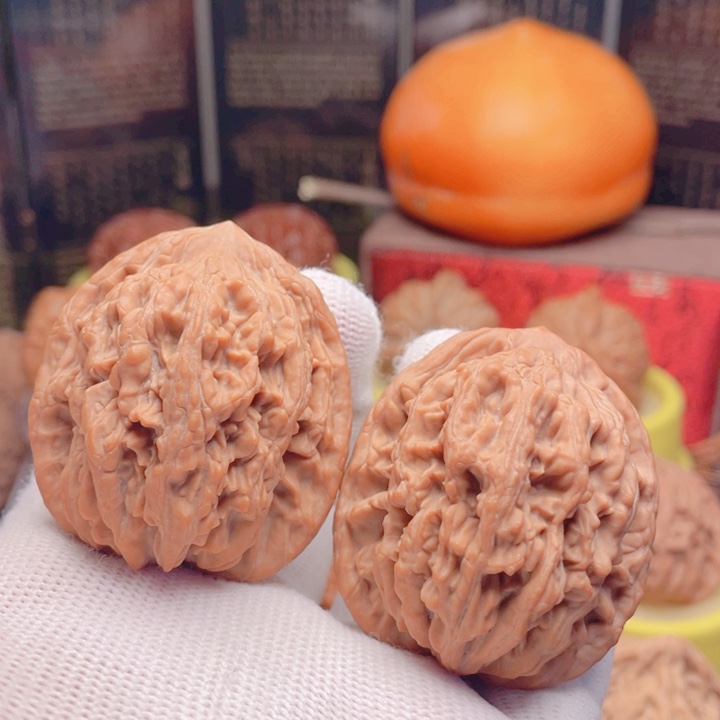 吊坠文玩核桃41原桩红皮麦虎