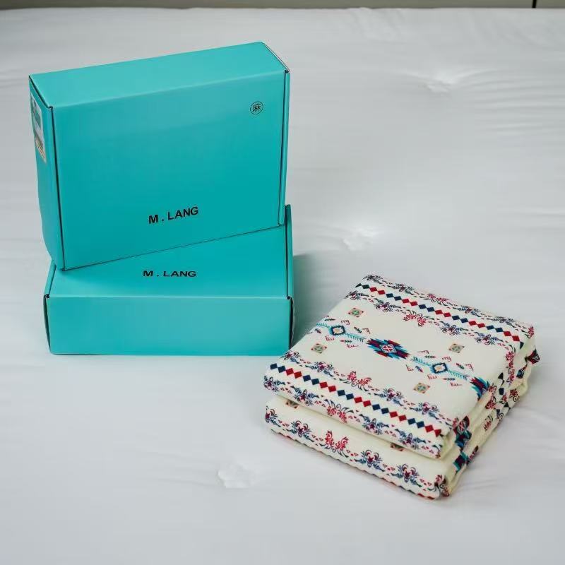 【京かわ会社】 加厚枕套50*80cm  棱形彼岸花