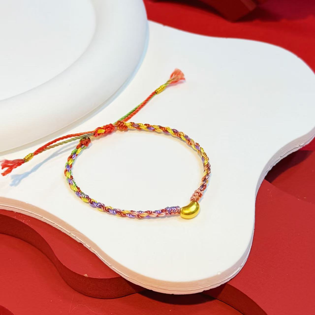 足金相思豆豆手绳HNZ14871